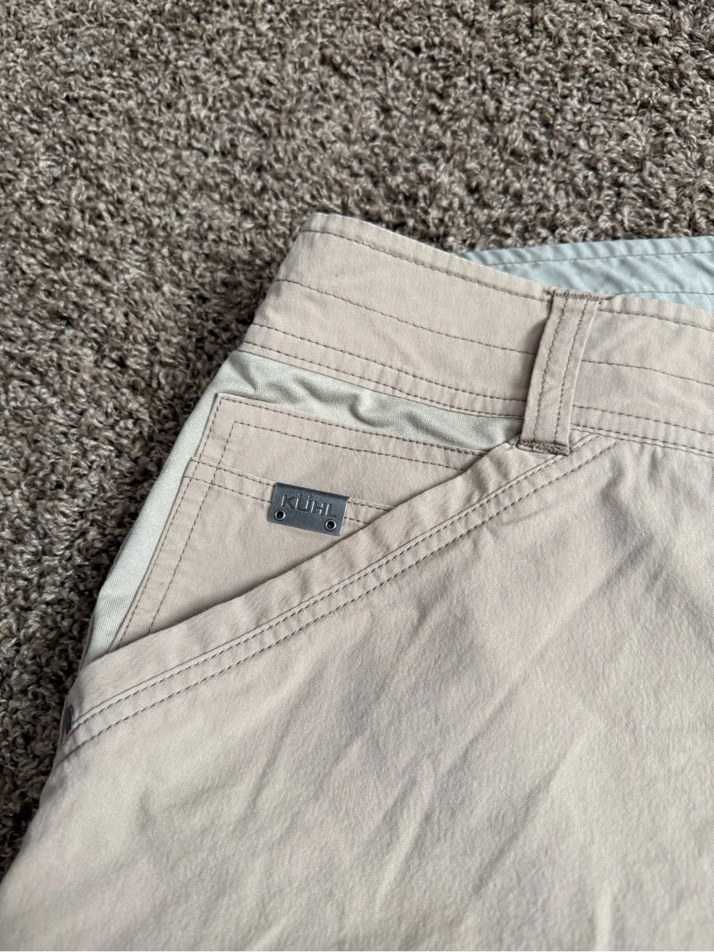 Kuhl Radikl Tan Men's Cargo Hiking Outdoor Utility Shorts Size 35 (Fits 36) 10